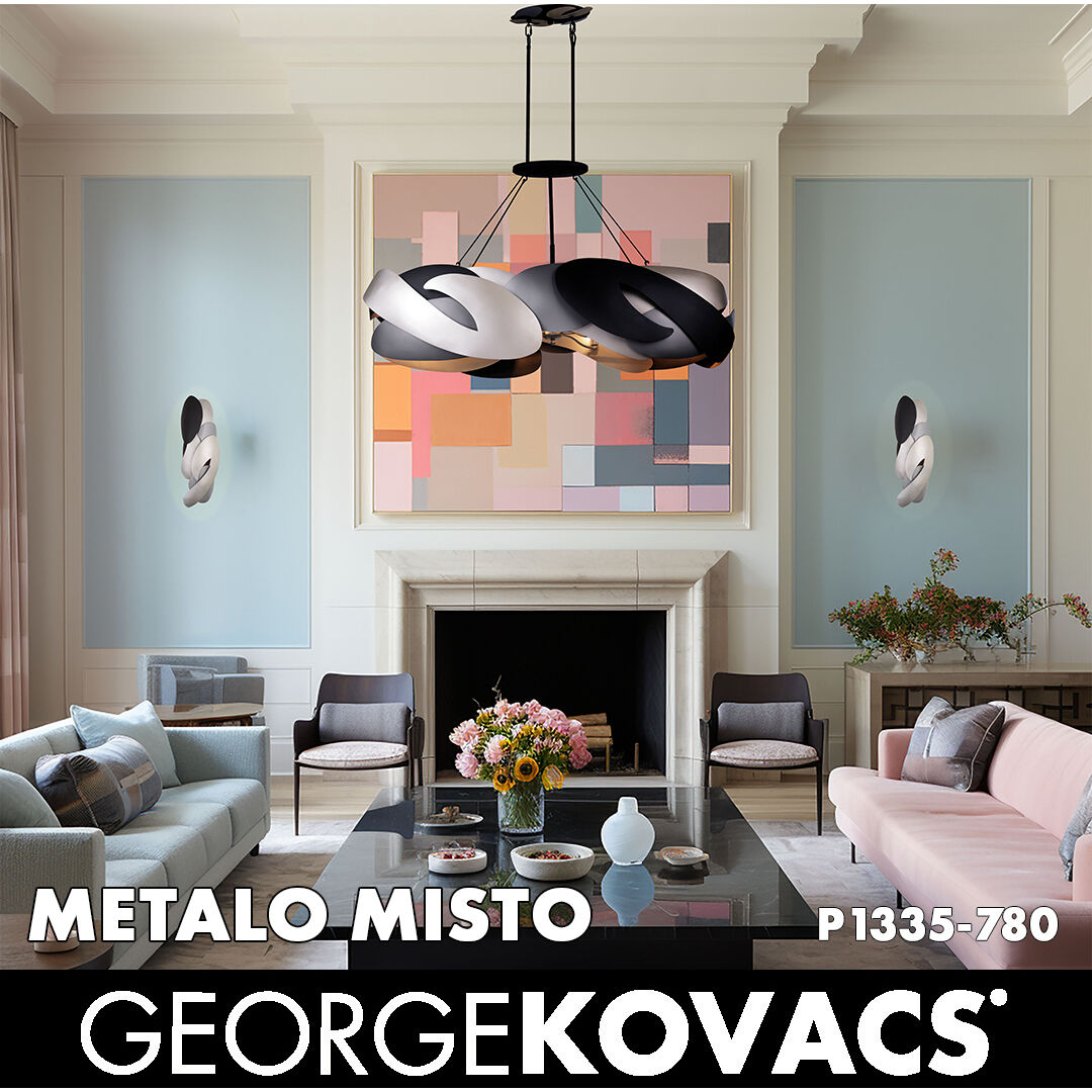 Metalo Misto 6 Light 48 inch Brass / Cola Grey / Matte Black Island Light Ceiling Light